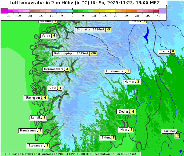Temperatur, 23. 11. 2025