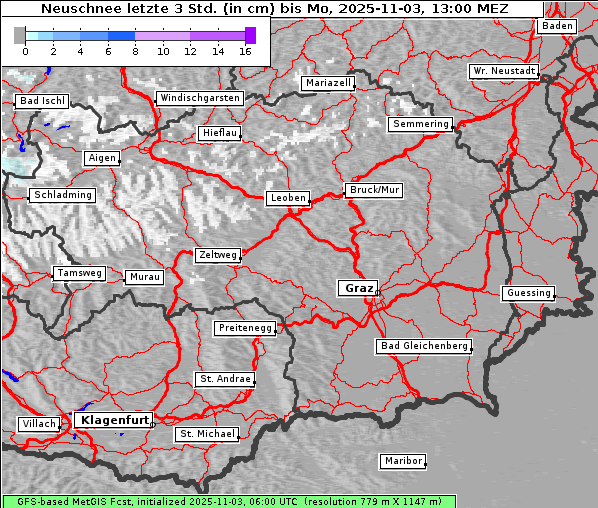 Neuschnee, 3. 11. 2025