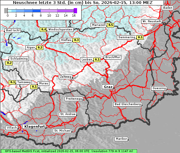 Neuschnee, 15. 2. 2026