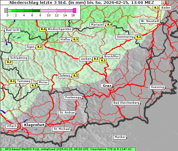 Niederschlag, 15. 2. 2026