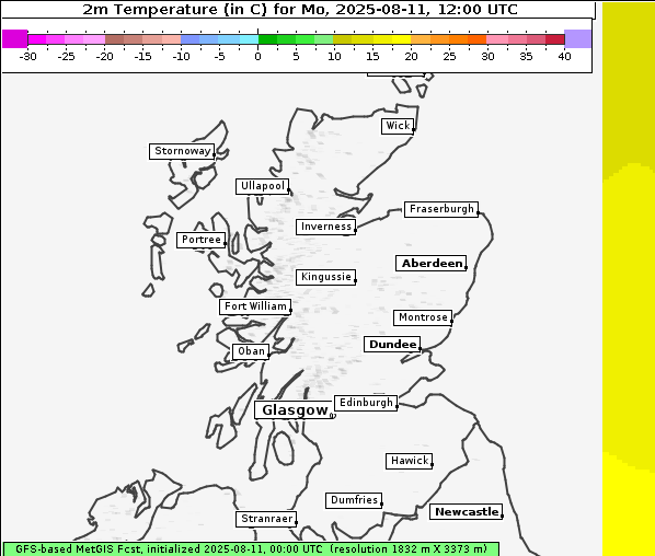 Temperatur, 11. 8. 2025