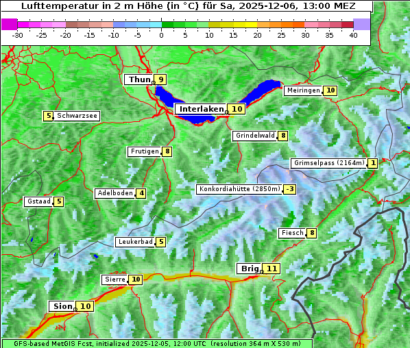 Temperatur, 6. 12. 2025