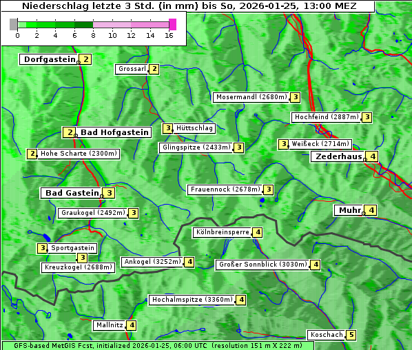 Niederschlag, 25. 1. 2026