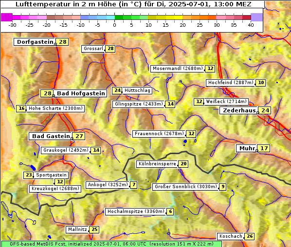 Temperatur, 1. 7. 2025