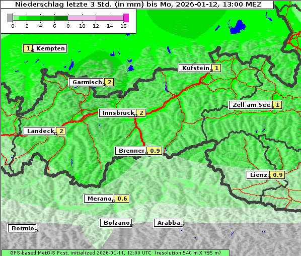 Niederschlag, 12. 1. 2026
