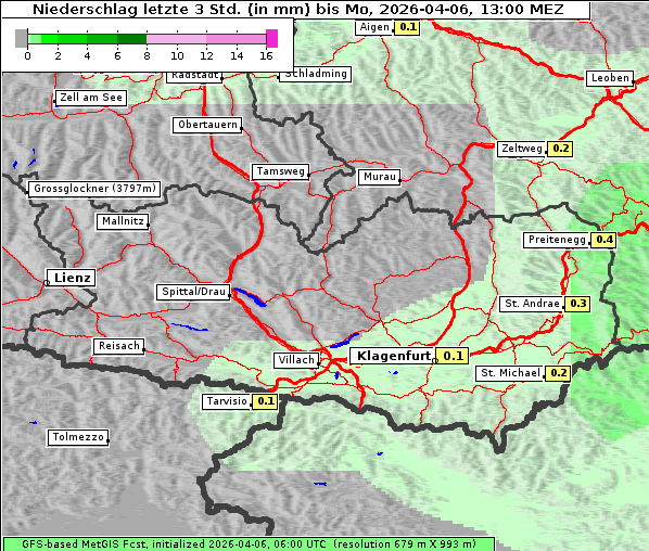Niederschlag, 6. 4. 2026