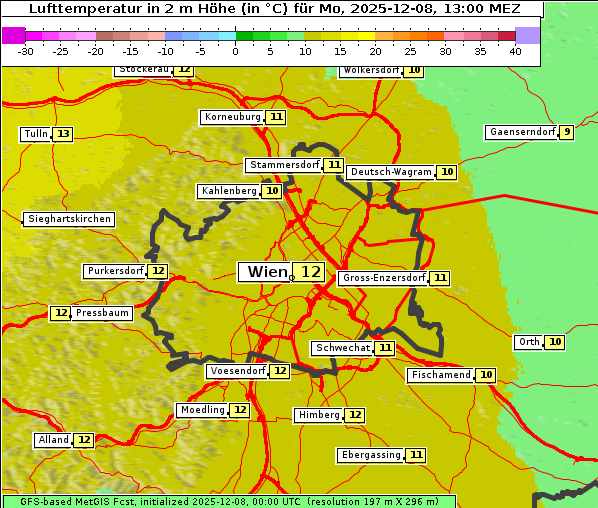 Temperatur, 8. 12. 2025