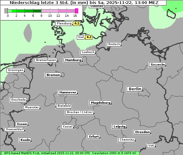 Niederschlag, 22. 11. 2025