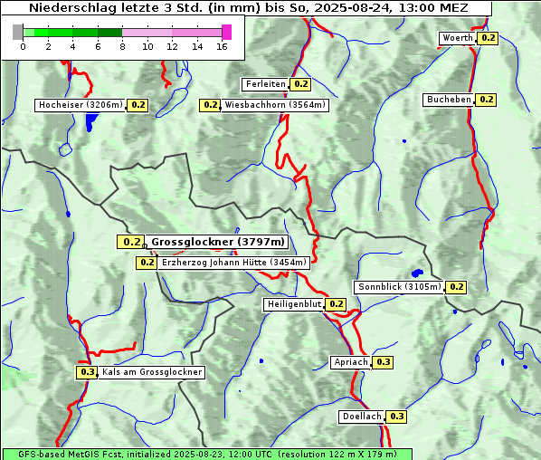 Niederschlag, 24. 8. 2025