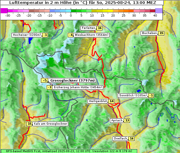 Temperatur, 24. 8. 2025