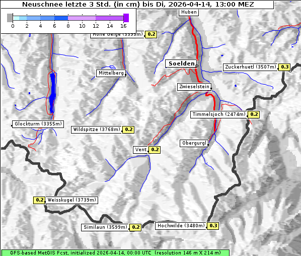 Neuschnee, 14. 4. 2026