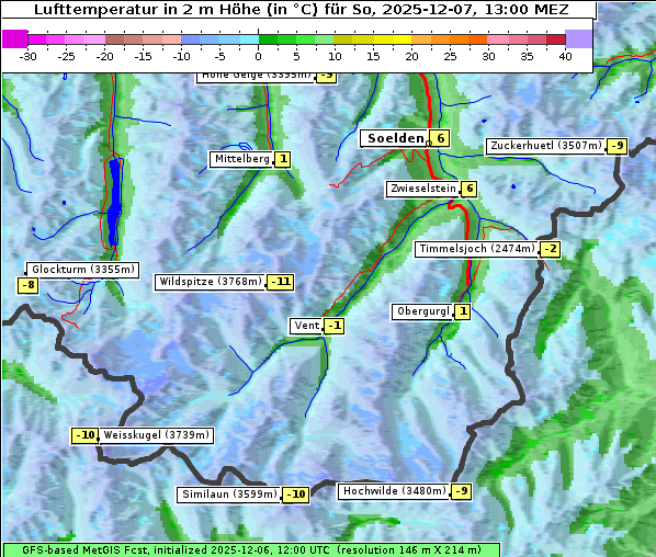 Temperatur, 7. 12. 2025