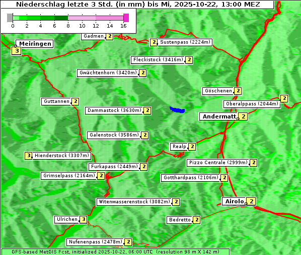 Niederschlag, 22. 10. 2025