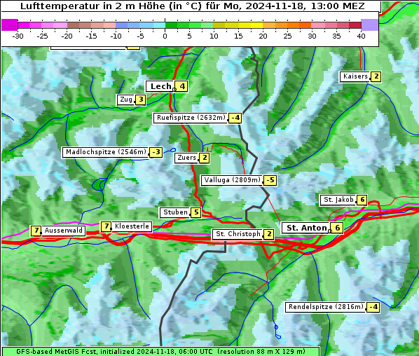 Temperatur, 18. 11. 2024