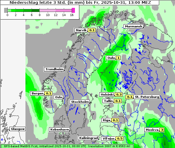 Niederschlag, 31. 10. 2025