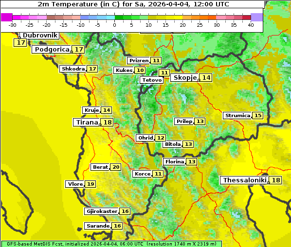 Temperatur, 4. 4. 2026