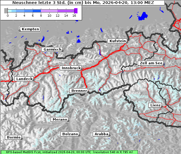 Neuschnee, 20. 4. 2026