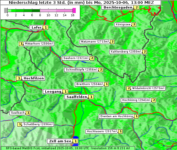 Niederschlag, 6. 10. 2025