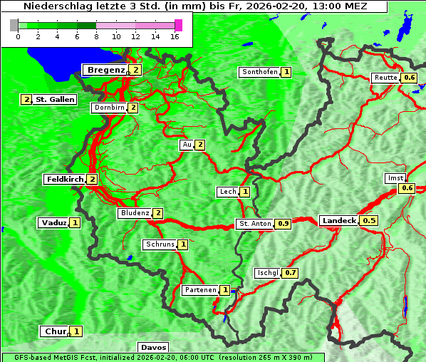 Niederschlag, 20. 2. 2026
