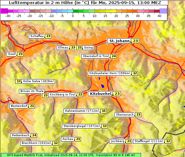 Temperatur, 15. 9. 2025