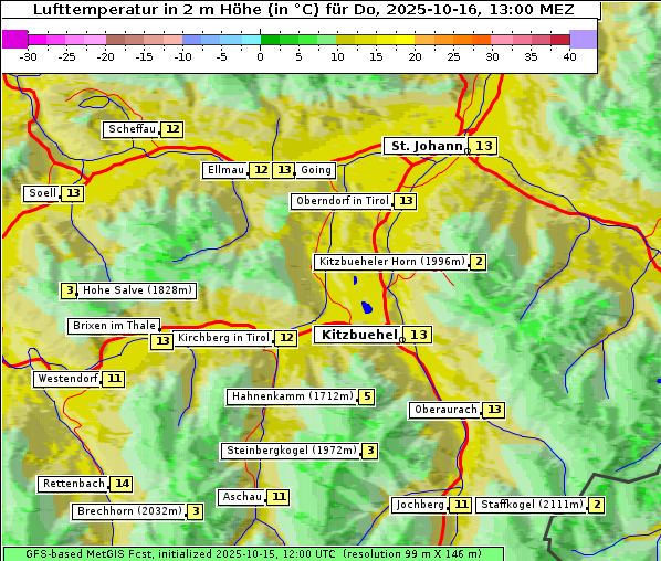 Temperatur, 16. 10. 2025