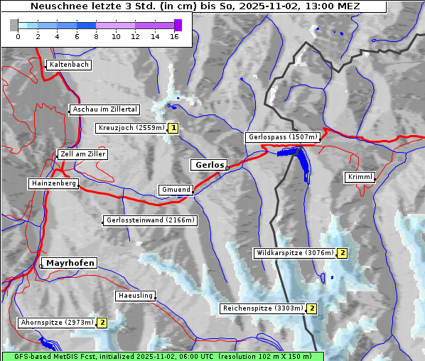 Neuschnee, 2. 11. 2025