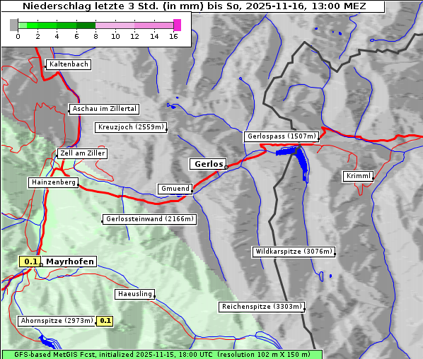 Niederschlag, 16. 11. 2025