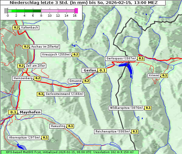 Niederschlag, 15. 2. 2026