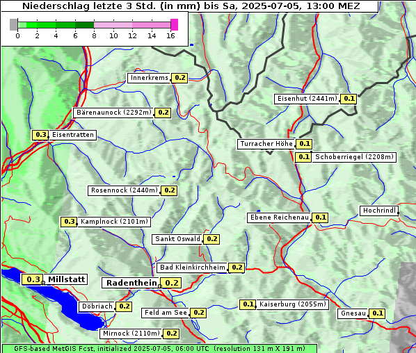 Niederschlag, 5. 7. 2025