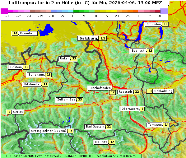 Temperatur, 6. 4. 2026