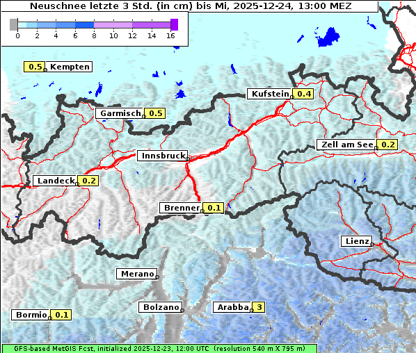Neuschnee, 24. 12. 2025