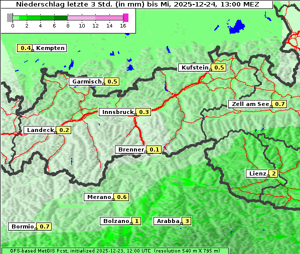 Niederschlag, 24. 12. 2025