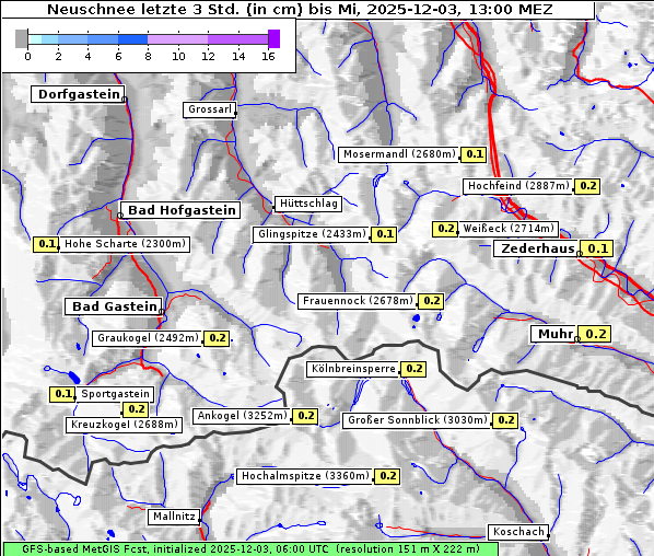 Neuschnee, 3. 12. 2025