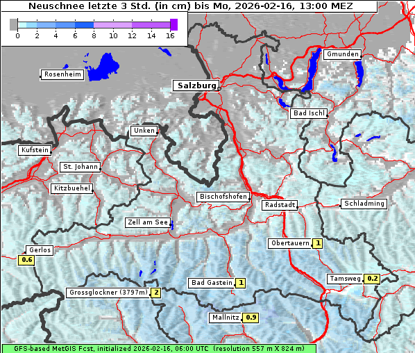 Neuschnee, 16. 2. 2026