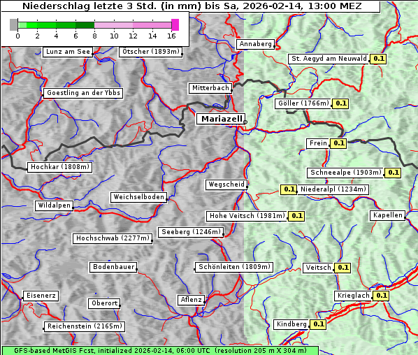 Niederschlag, 14. 2. 2026