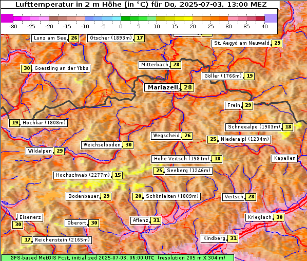 Temperatur, 3. 7. 2025