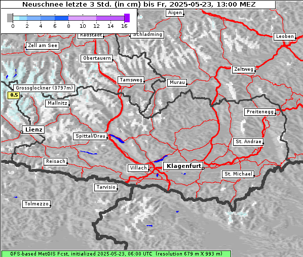 Neuschnee, 23. 5. 2025