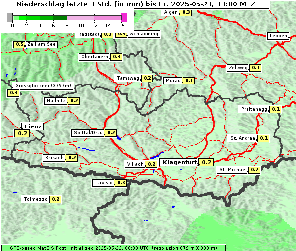 Niederschlag, 23. 5. 2025