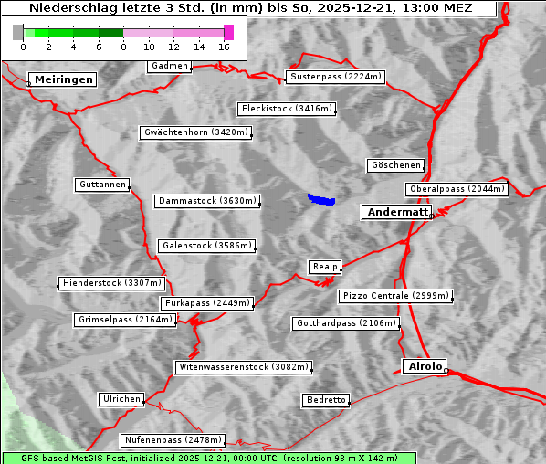 Niederschlag, 21. 12. 2025