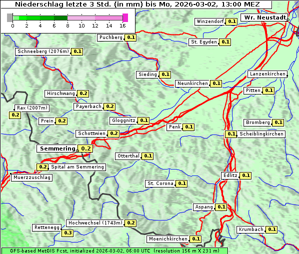 Niederschlag, 2. 3. 2026