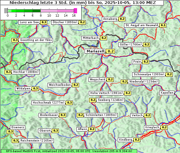 Niederschlag, 5. 10. 2025