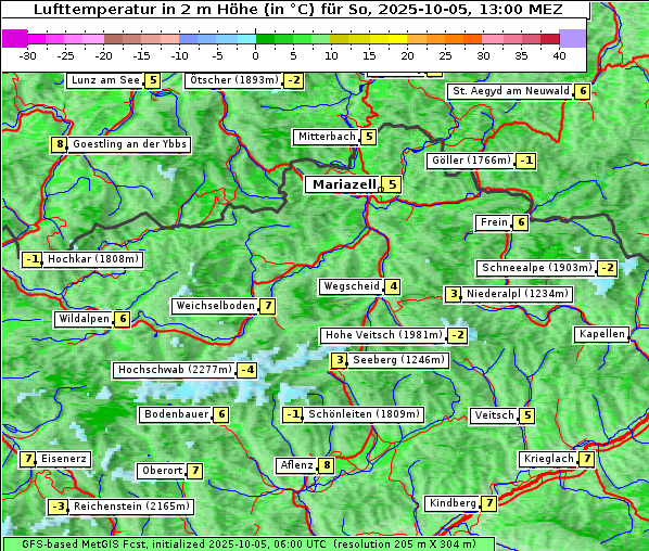 Temperatur, 5. 10. 2025