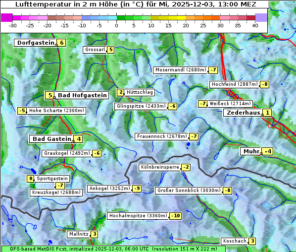 Temperatur, 3. 12. 2025