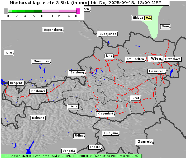 Niederschlag, 18. 9. 2025