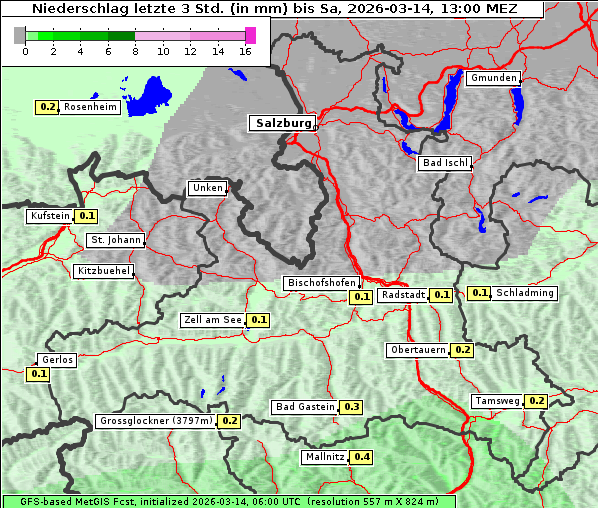 Niederschlag, 14. 3. 2026