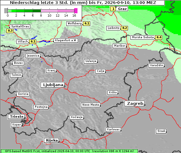 Niederschlag, 10. 4. 2026