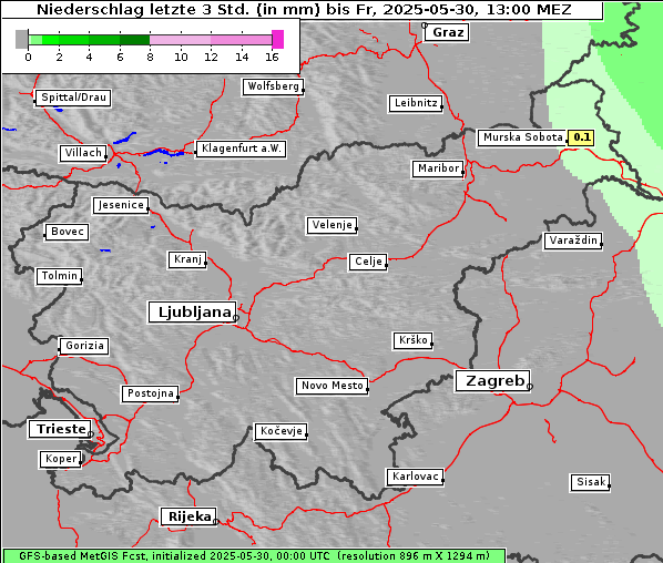 Niederschlag, 30. 5. 2025