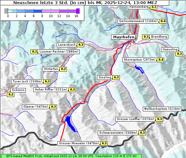 Neuschnee, 24. 12. 2025