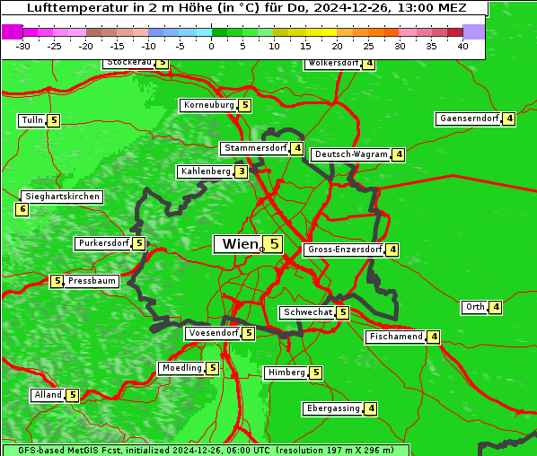 Temperatur, 26. 12. 2024