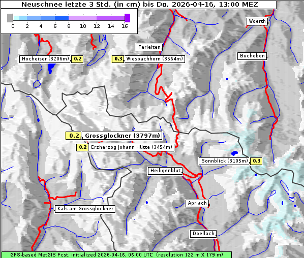 Neuschnee, 16. 4. 2026
